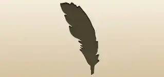 鳥の羽のシルエット