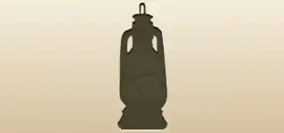 灯油ランプのシルエット