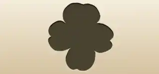 四つ葉のクローバーのシルエット