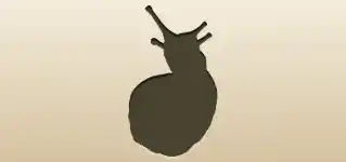 カタツムリのシルエット