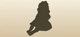 人形のシルエット