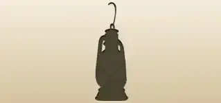 灯油ランプのシルエット