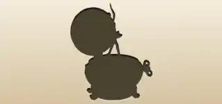 オルゴールのシルエット