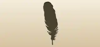 鳥の羽のシルエット