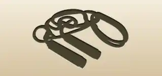 縄跳びのシルエット