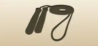 縄跳びのシルエット