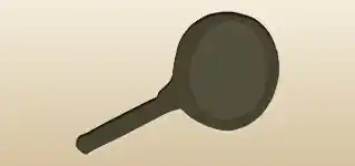 虫眼鏡のシルエット