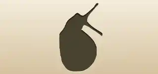 カタツムリのシルエット