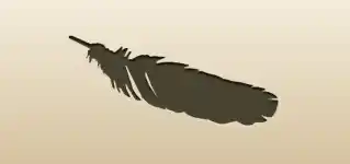 鳥の羽のシルエット