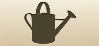 じょうろのシルエット