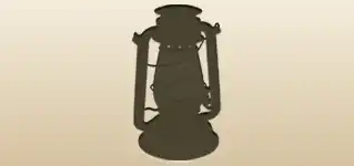灯油ランプのシルエット