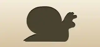 カタツムリのシルエット