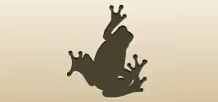 カエルのシルエット