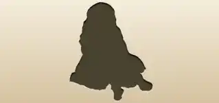 人形のシルエット