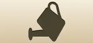 じょうろのシルエット