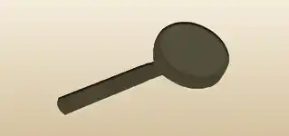 虫眼鏡のシルエット