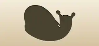 カタツムリのシルエット