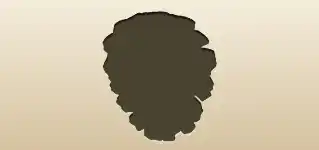 松ぼっくりのシルエット