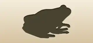 カエルのシルエット