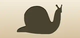 カタツムリのシルエット