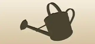 じょうろのシルエット