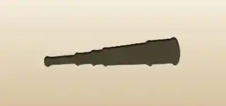 望遠鏡のシルエット
