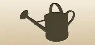 じょうろのシルエット
