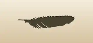 鳥の羽のシルエット