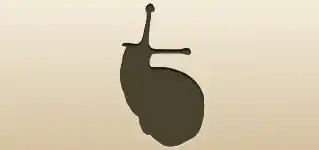 カタツムリのシルエット