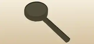 虫眼鏡のシルエット