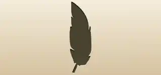 鳥の羽のシルエット