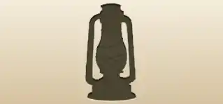 灯油ランプのシルエット